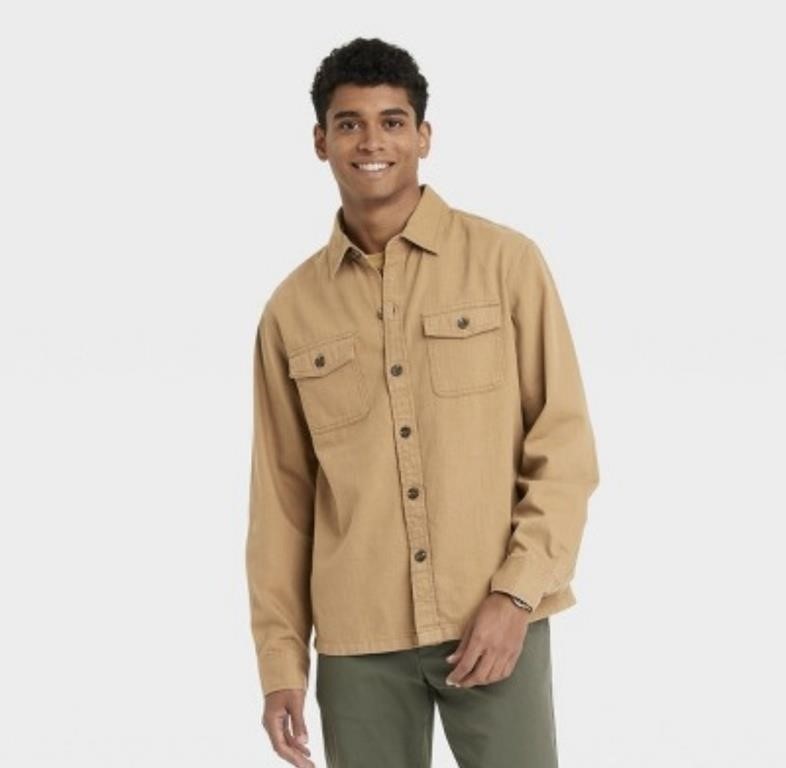 Goodfellow Long Sleeve Collared Button-Down Shirt