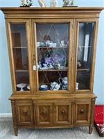China Cabinet 74"H x 51" W x 15"D (No Contents)