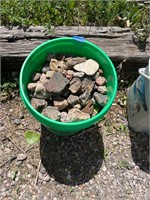 Bucket of rocks/agates