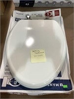 Toilet Seat White Elongated Missing Hardware