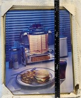 Framed Print 1950s Diner Hamburger Coca Cola