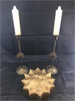 Sun Themed Candleholders and Box