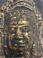 Framed Molded Asian Face Decor