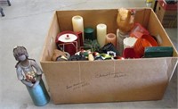 Very Large Box of Candles, Decor & Misc Household