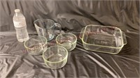 2 Cup Measuring Cup, Pyrex Bowls & Square Baker