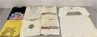 7 Vintage Used Biker Themed Shirts Size Large