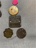Antique Brass Tokens and Tags