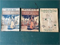 Vintage children’s   sheet music books. Cover