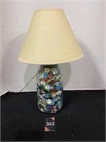 17" Atlas Button Jar Lamp