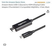 Amazon basics USB-C to HDMI Cable Adapter