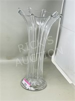 vintage glass vase - 16" tall