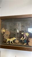 Kid playing with Dog Shadow Box