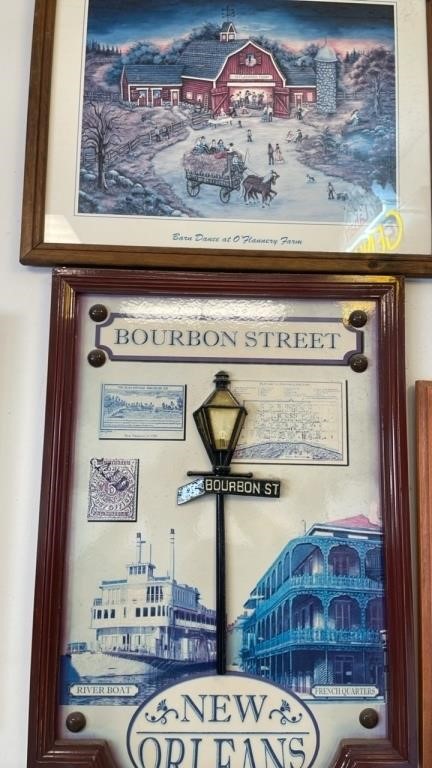 Bourbon Street & Barn Dance Wall Art lot