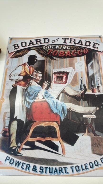 Board of Trade Chewing Tobacco metal sign