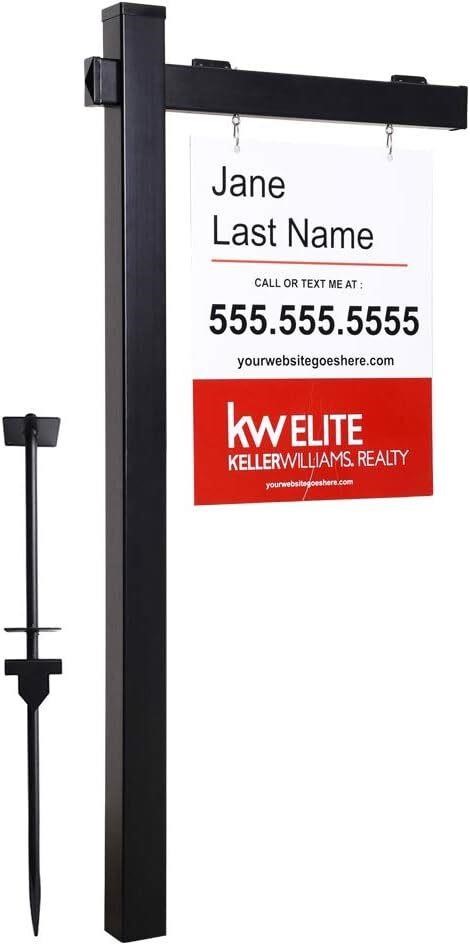 Vinyl PVC Real Estate Sign Post 6ft (4x4x72)