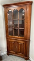 Corner Cabinet with Glass Door
