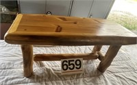 Log Furniture Bench H-18" x36" Long 14 "wide