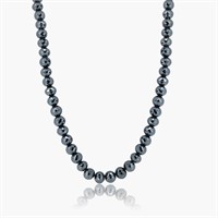 14K WHITE GOLD 200.00CT BLACK DIAMOND NECKLACE