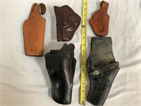 Lot of 5 revolver holsters