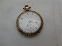 Elgin Open Faced Pocket Watch, Victorian Style