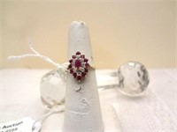 10kt Diamond And Ruby Ring 1.9G