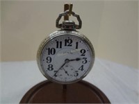 Illinois Open Faced Pocket Watch W/ Second Hand