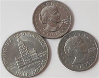 3 Older USA Half Dollar & 1 Dollar Coins