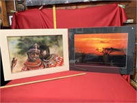 Authentic East African matted prints