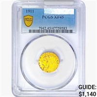 1911 $2.50 Gold Quarter Eagle PCGS XF45