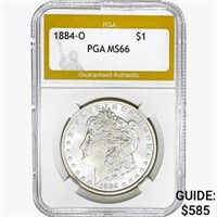 1884-O Morgan Silver Dollar PGA MS66