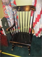 Antique Wood Spindle Rocking Chair