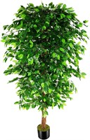 7ft Artificial Ficus Silk Tree  82in  with