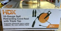 HDX 16ga Self-Retracting Cord Reel