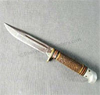 1977 Western 648A Bone Stag Handle Hunting Knife