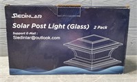 (2) Pack Of Siedinlar Solar Post Glass Lights