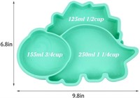 Qshare Toddler Plate, Portable Baby Plate for