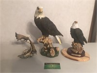 3 Eagle Statues