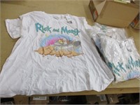 6 Sz 2X Rick & Morty Shirts