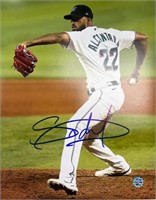 Marlins Sandy Alcantara Signed 8x10 COA