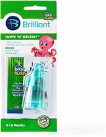 (3) Baby Buddy Wipe N Brush Silicone Toothbrush