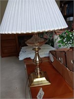 Alsy brass and crystal lamp 25 inches tall.
