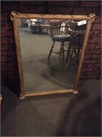 Vintage framed wall mirror