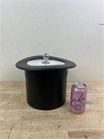 Kraftware black top hat ice bucket