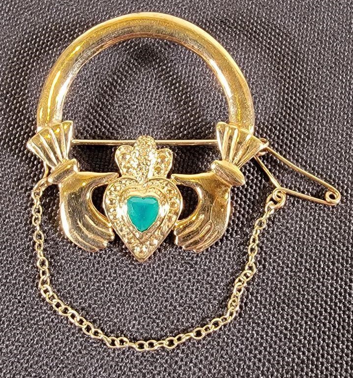 14k James S. O'Connor Claddagh Pin