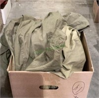 Box of outdoor military items includes a large