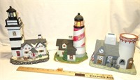 LIGHTHOUSE Lot 2 Lighted and 1 Partylite Candle