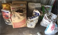 Bags of Cement, Lime, Salt, drywall compound etc.
