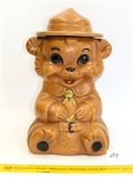 Vintage Ranger bear cookie jar by Twin Winton,