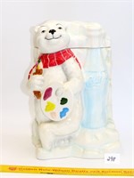 Coca Cola polar bear w/artist pallet & brushes