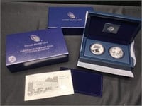 2 Coin Set American Silver Eagles - West point
